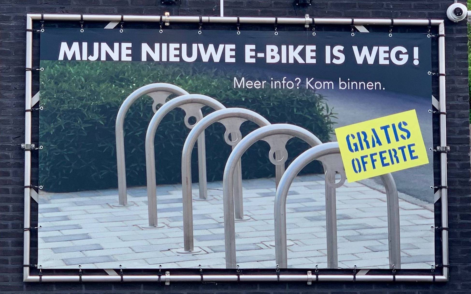 Mijne nieuwe e-bike is weg