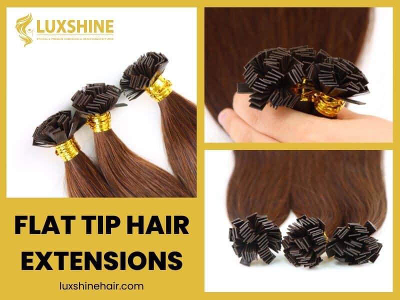 what are flat tip hair extensions