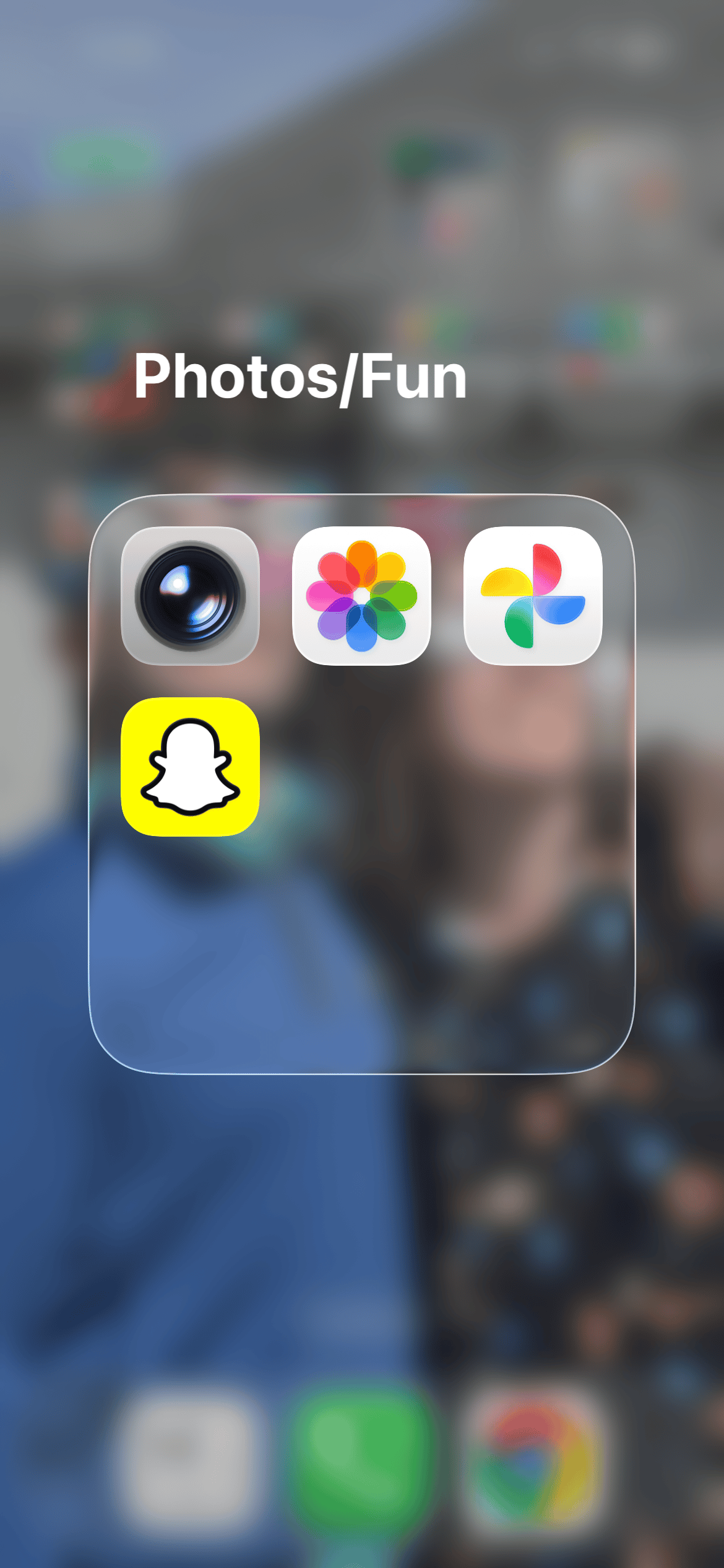Photo apps, including snapchat