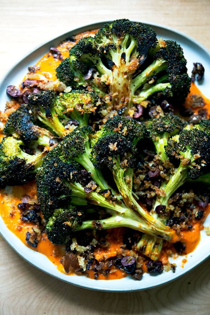 Roasted broccoli steaks. 