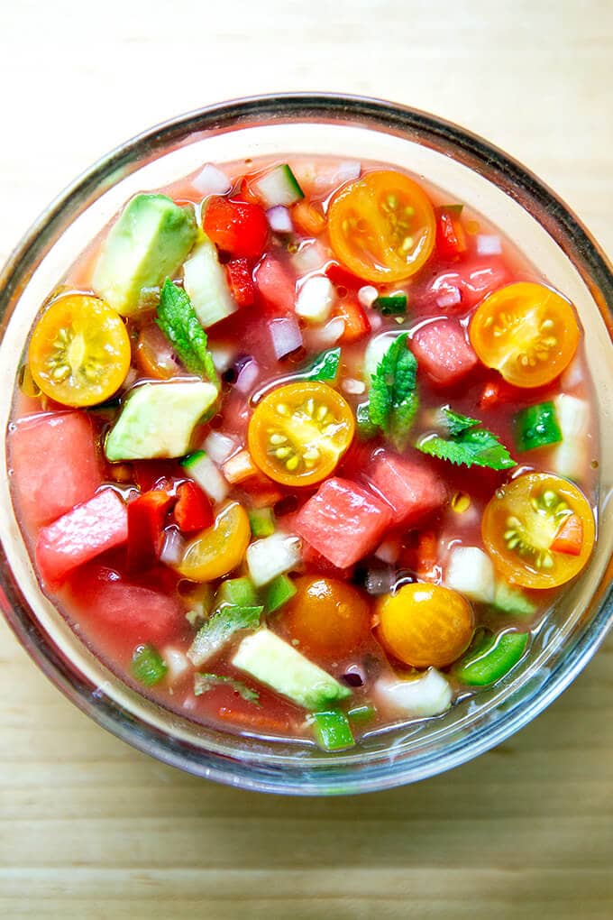 Watermelon gazpacho. 