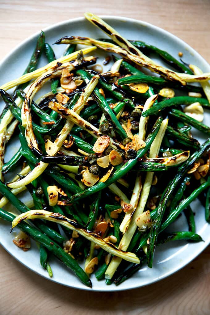 Blistered green bean salad. 