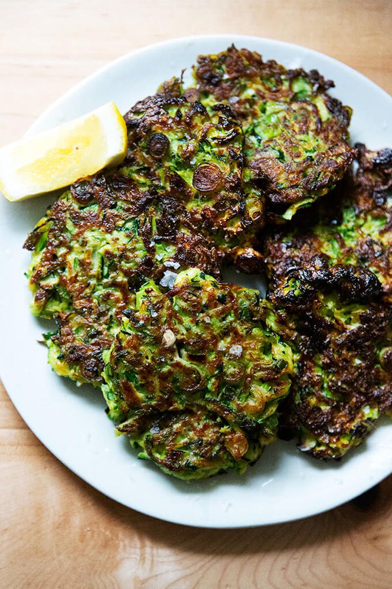 Simple zucchini fritters. 