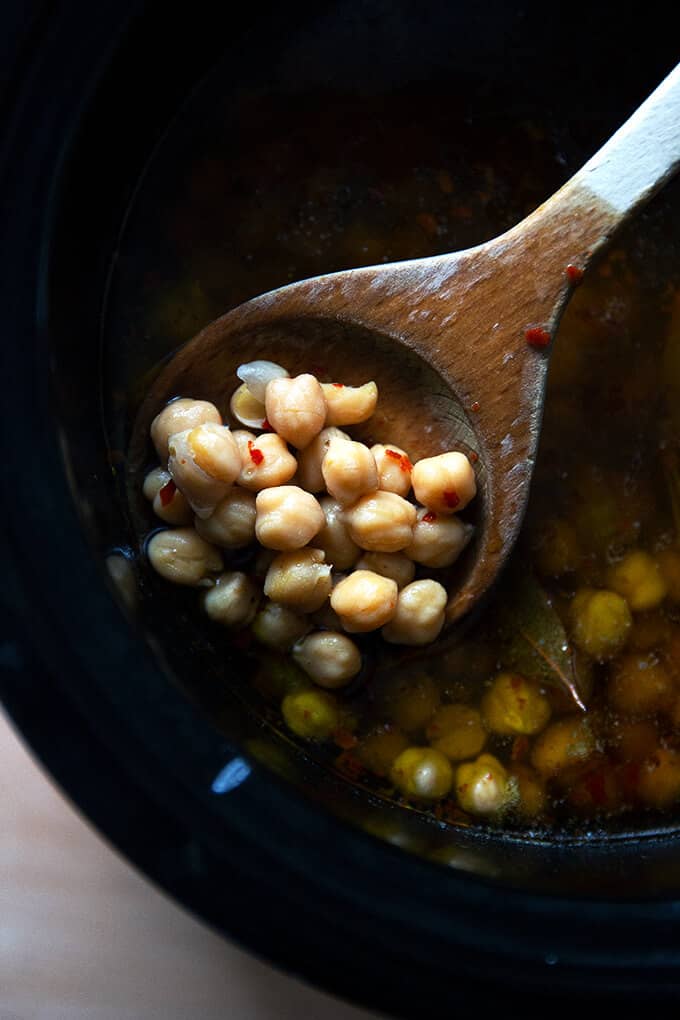 Slow Cooker chickpeas. 