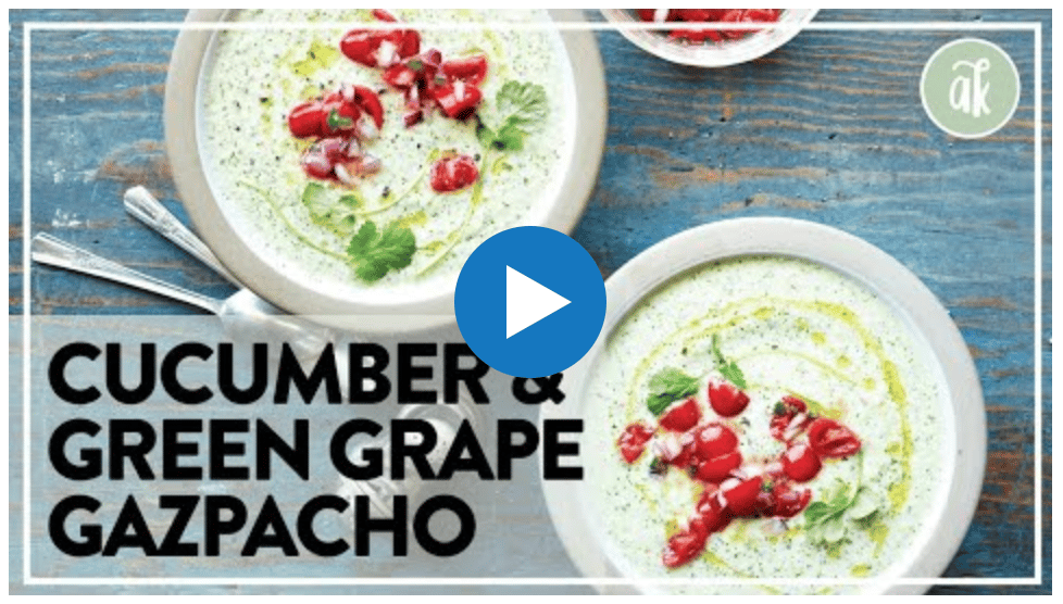 Green Grape and Cucumber Gazpacho. 