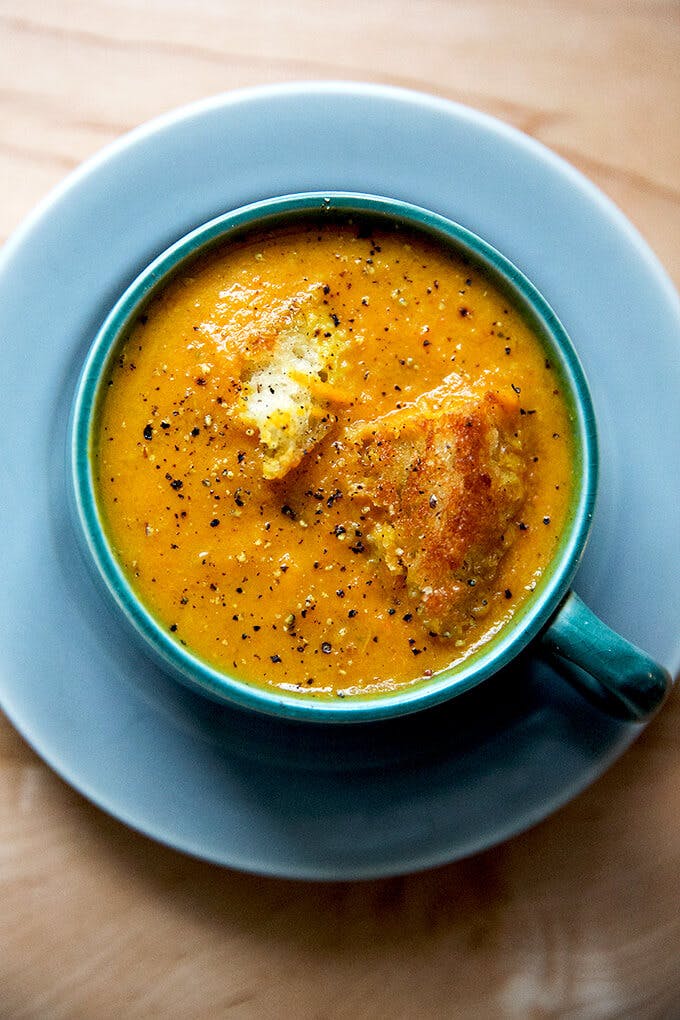 Carrot ginger soup. 