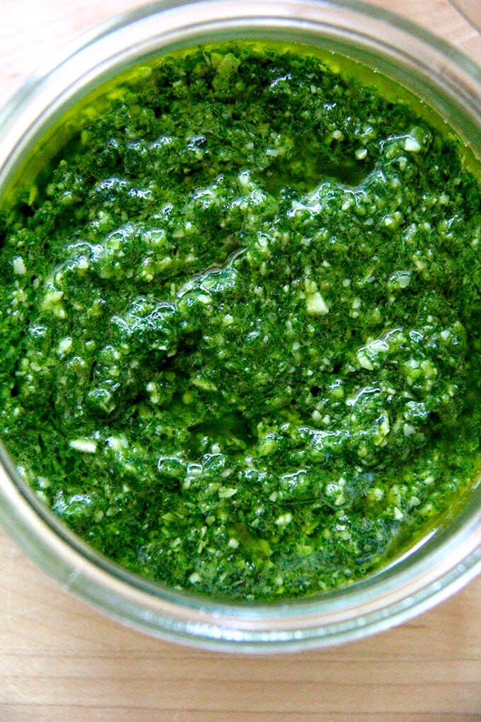 large-batch basil pesto