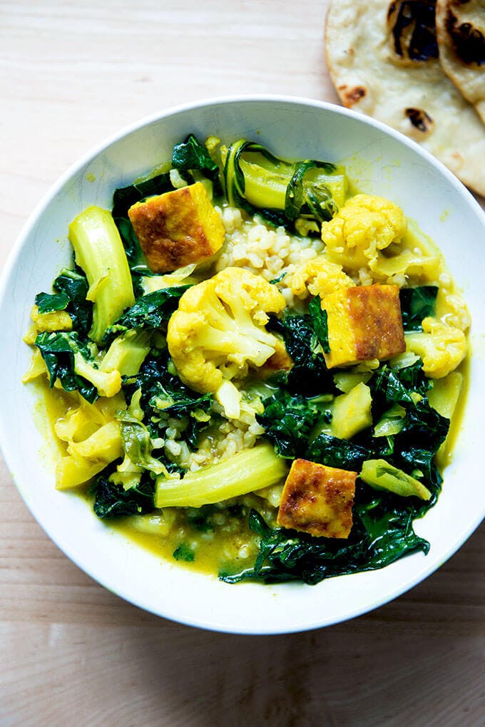 Vegetable and tofu curry. 