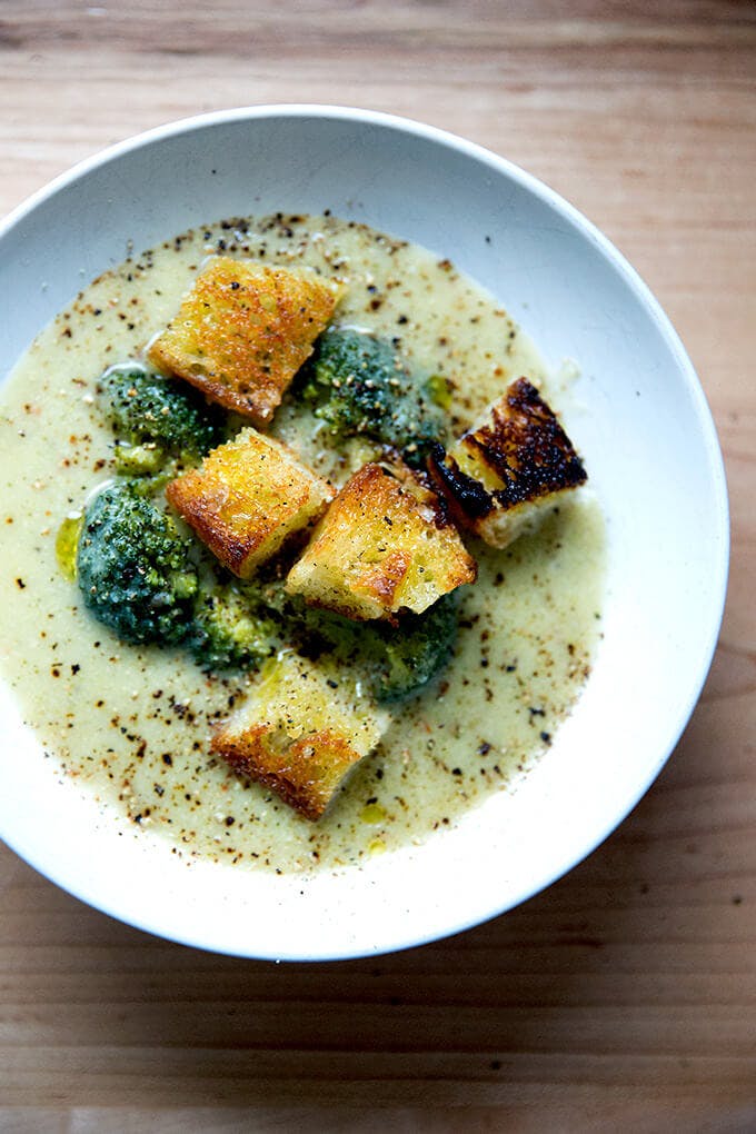 Lighter, better broccoli soup