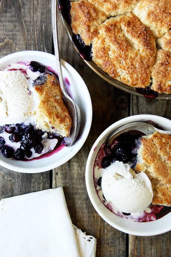 Blueberry cobbler. 