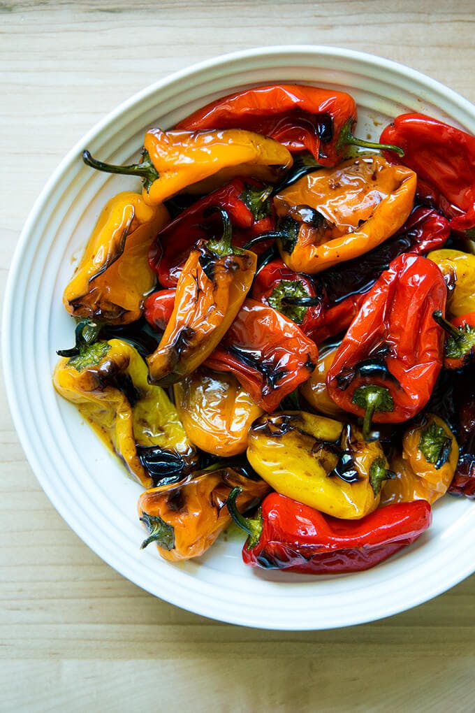 4-ingredient balsamic-roasted peppers