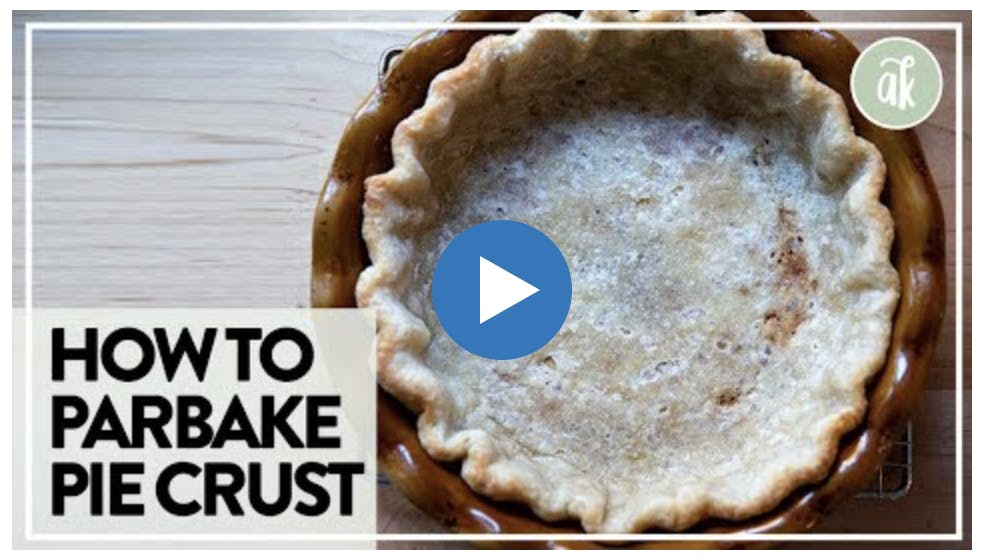 Video for parbaking pie crust. 