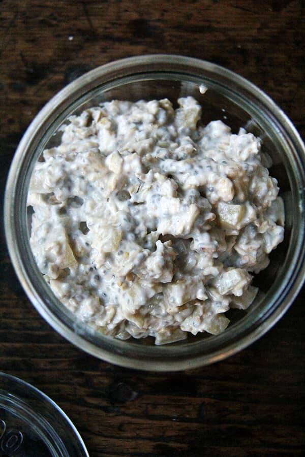 Apple pie overnight oats. 