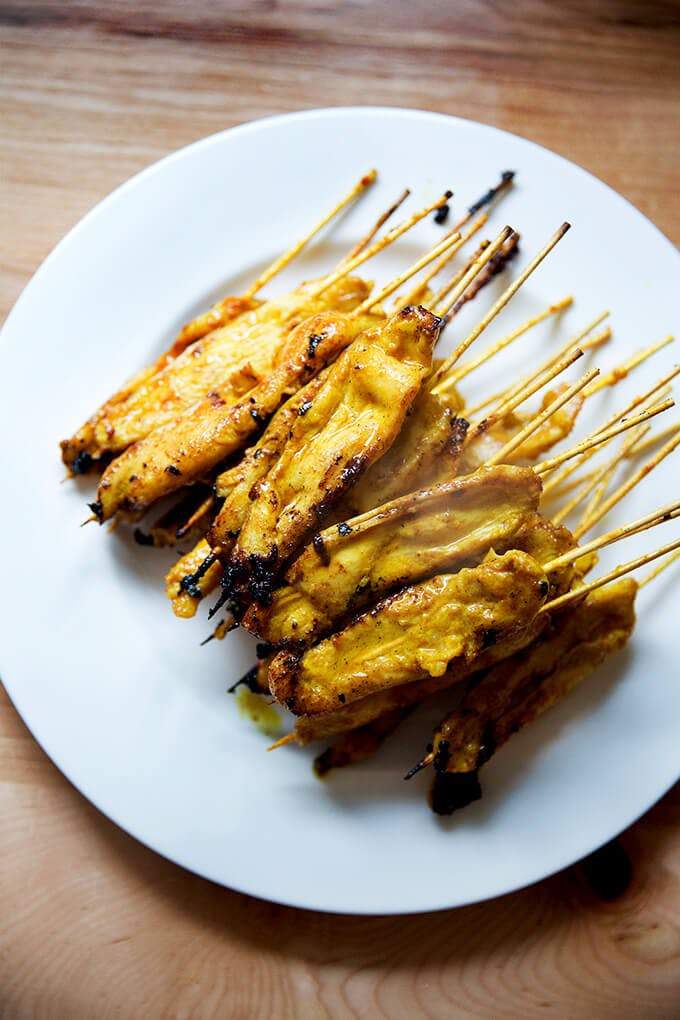 Easy chicken satay.