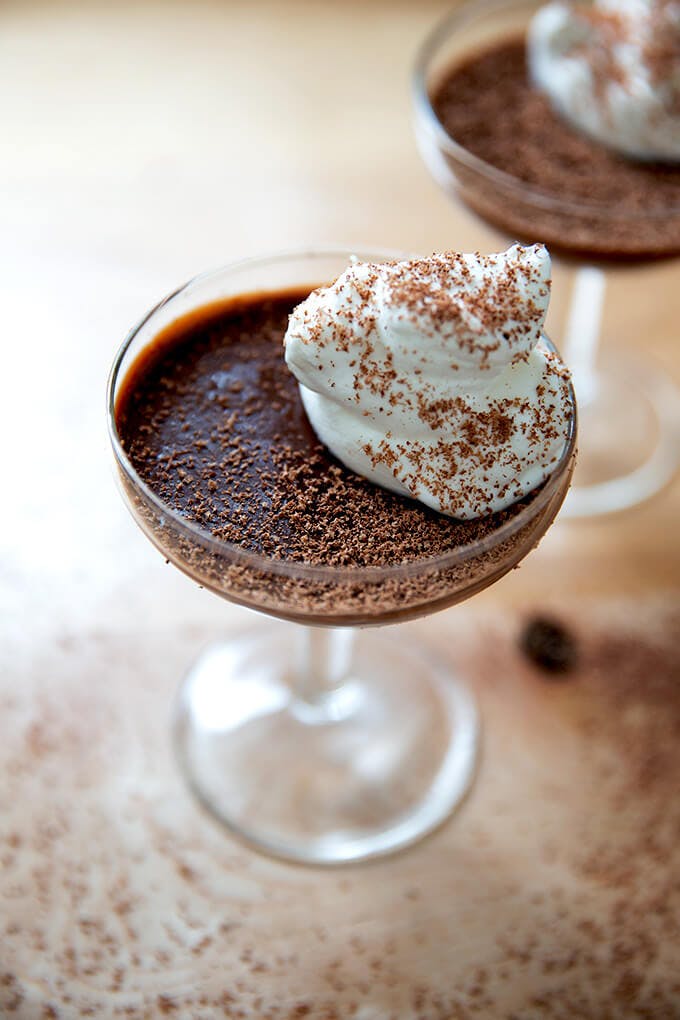 Chocolate pots de creme. 