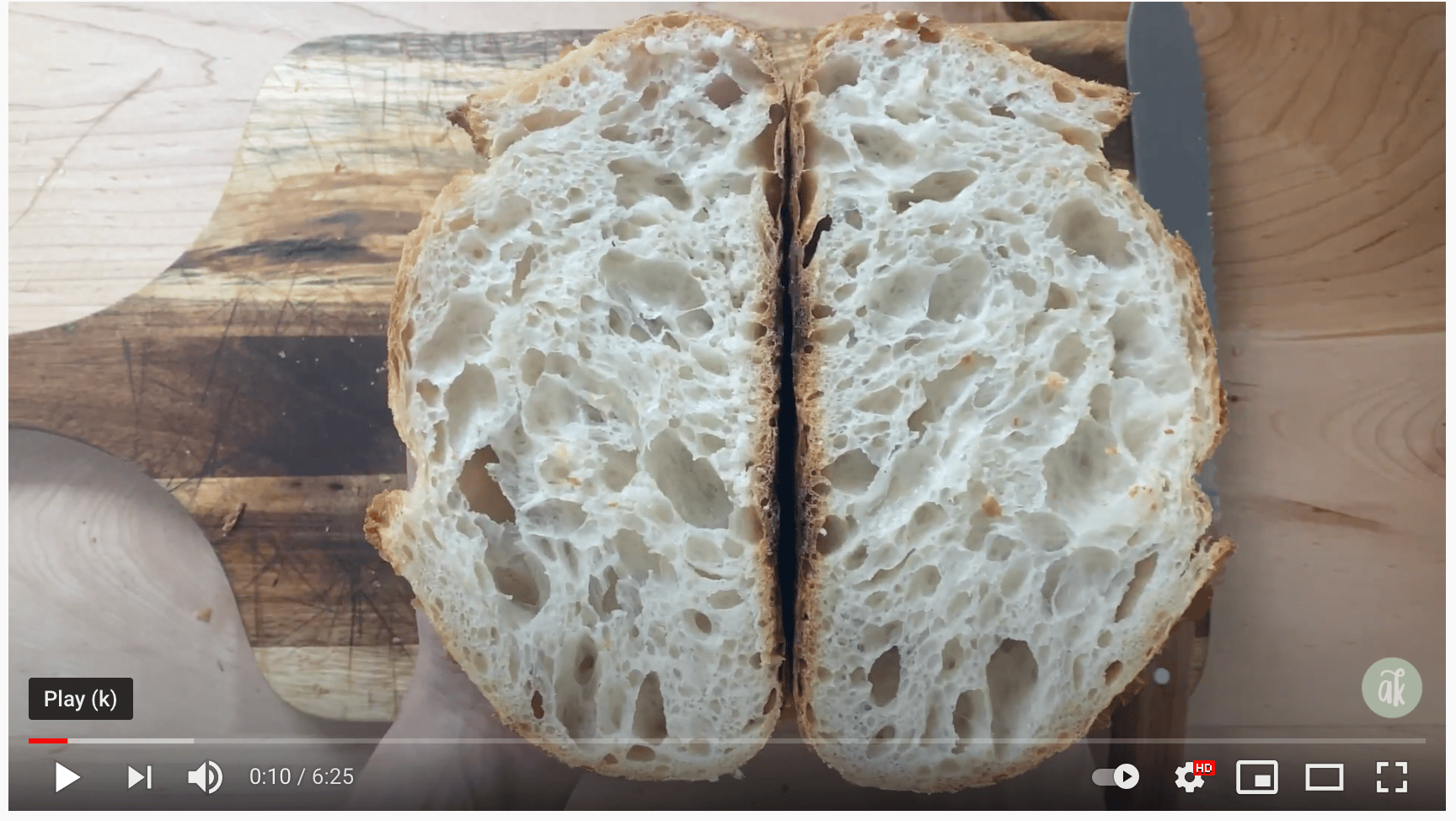 Open-crumb sourdough technique. 