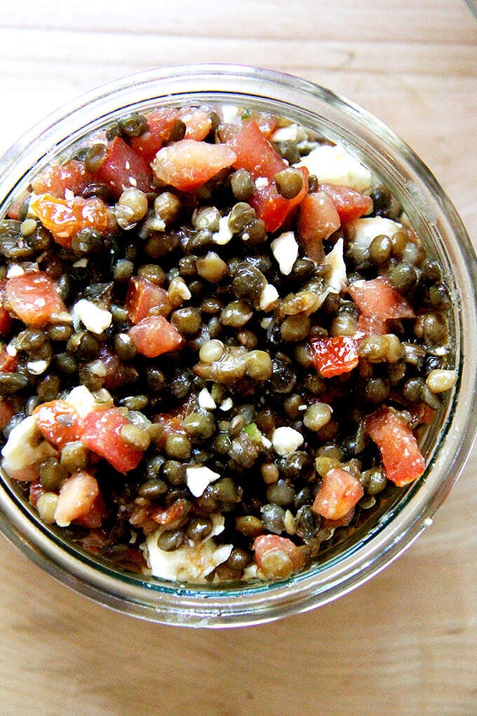 Lentil salad. 