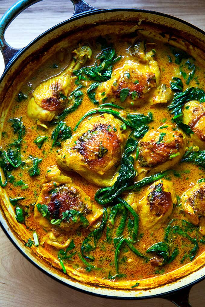 One-pot Thai chicken curry. 