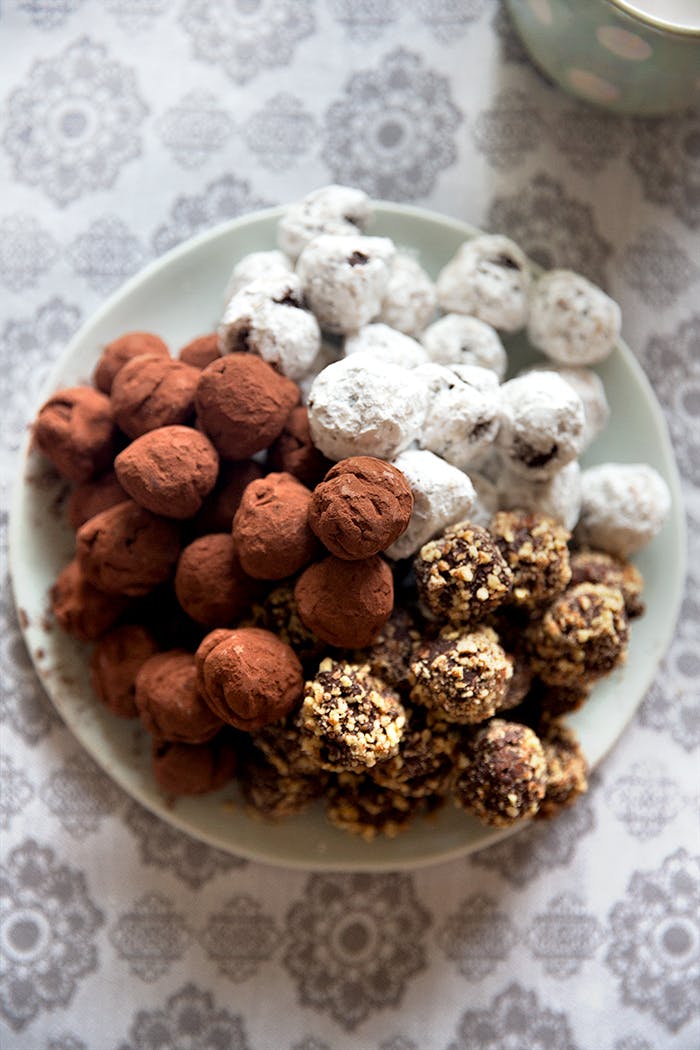 Boozy chocolate truffles. 