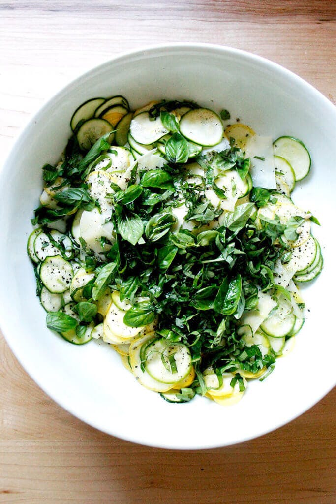 raw zucchini salad