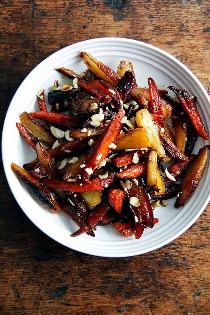 Twice-roasted carrots. 