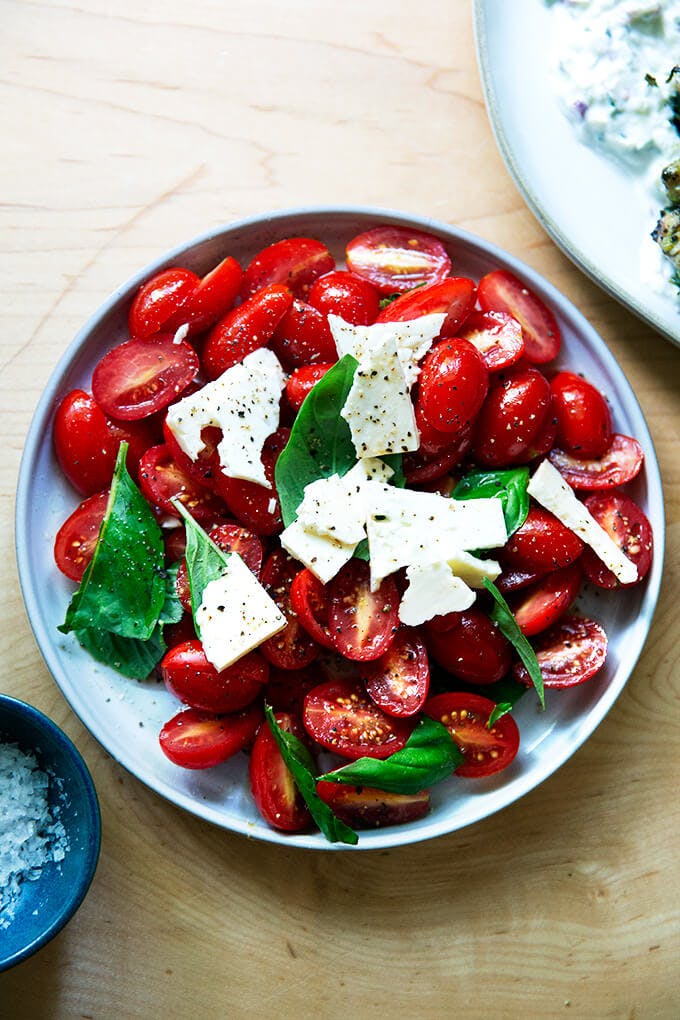 Tomato-feta salad.