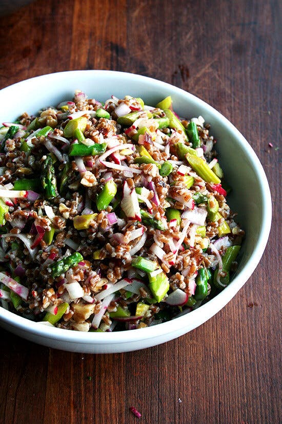 Spring wheat berry salad.