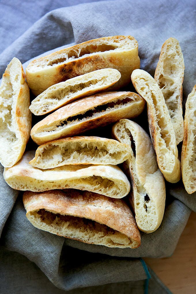 Homemade pita bread. 