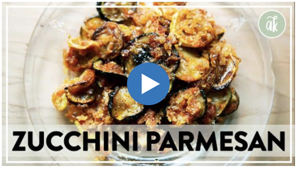 Zucchini parmesan video.