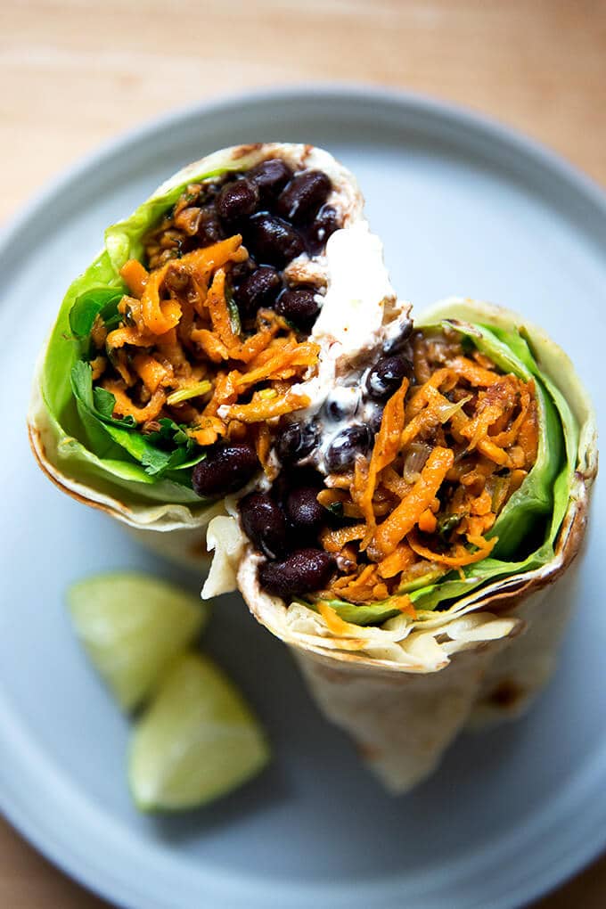 Sweet Potato and Black Bean Burrito