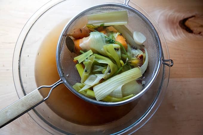 Vegetable stock. 