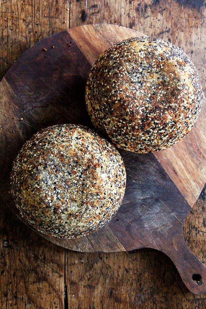 Seed Coated Peasant Bread