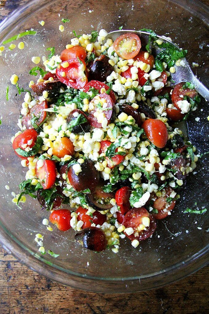 Raw Corn Salad. 