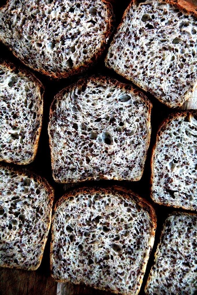No-knead quinoa flax bread. 