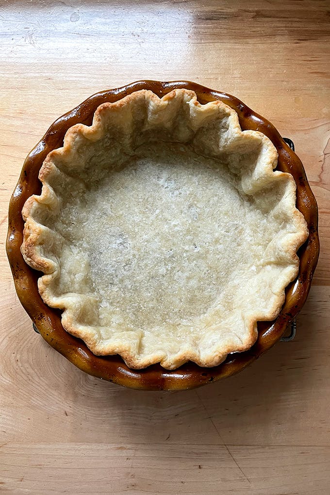 Parbaked pie crust. 