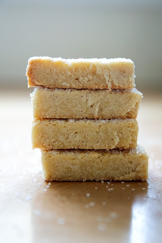 Stacked shortbread. 