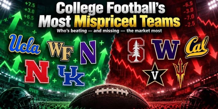 The teams oddsmakers keep mispricing, plus NFL/CFB trends, simulations and player prop edges for this weekend’s card.