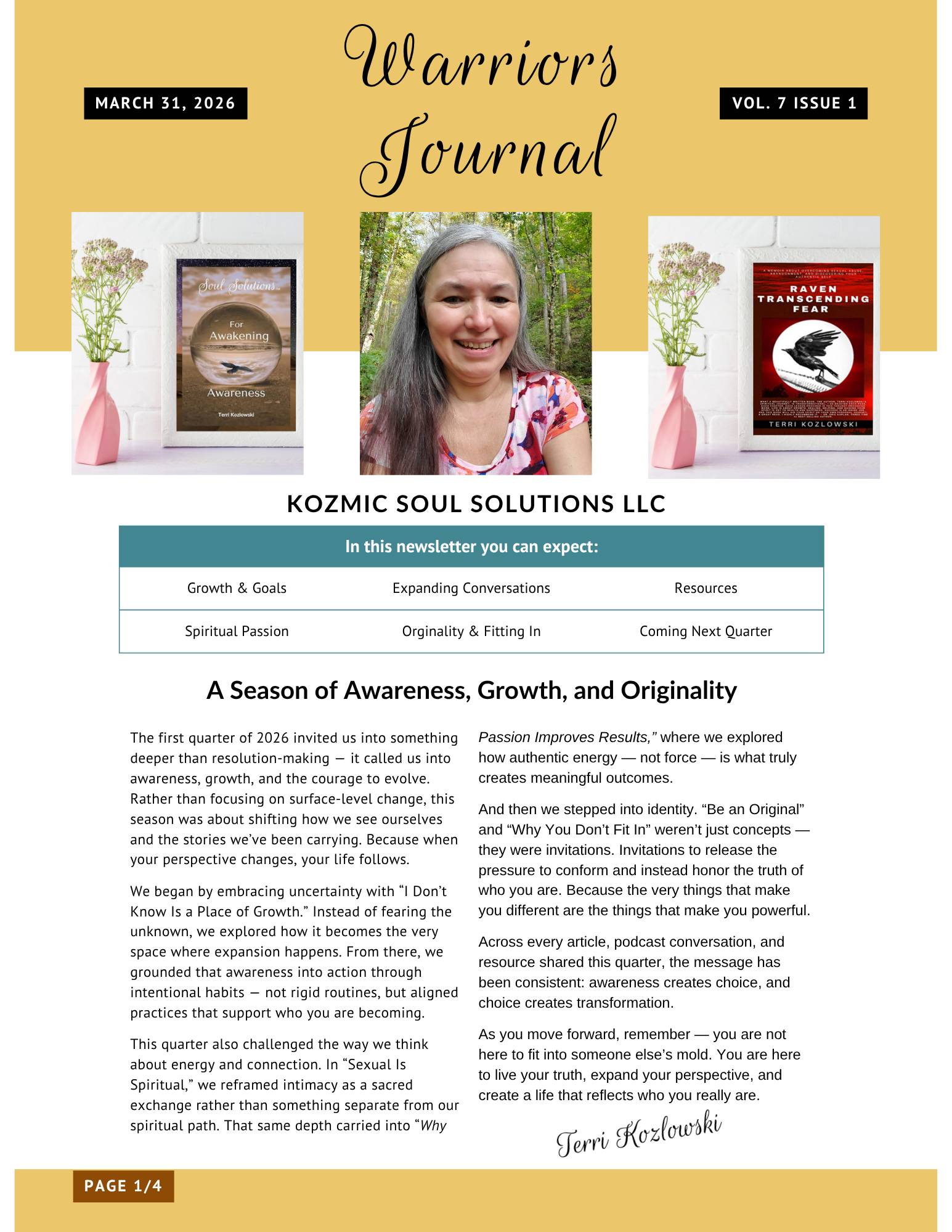 The latest issue of Warrior’s Journal is here, and it brings together the most powerful insights from this season of growth — from embracing the unknown, to building aligned habits, to understanding how your energy, passion, and authenticity shape your li