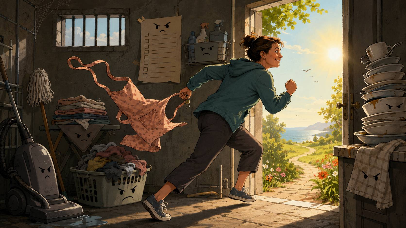 Breaking out of housework prison