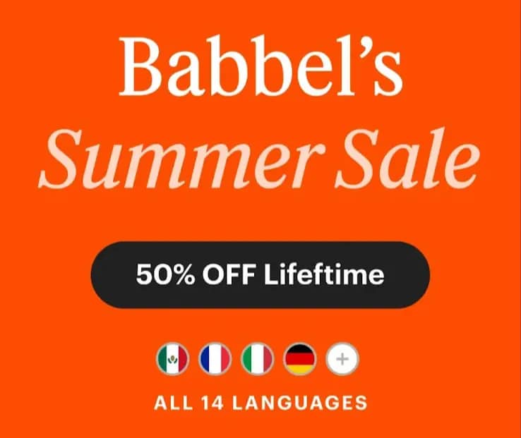 Babbel's Summer Sale Ad