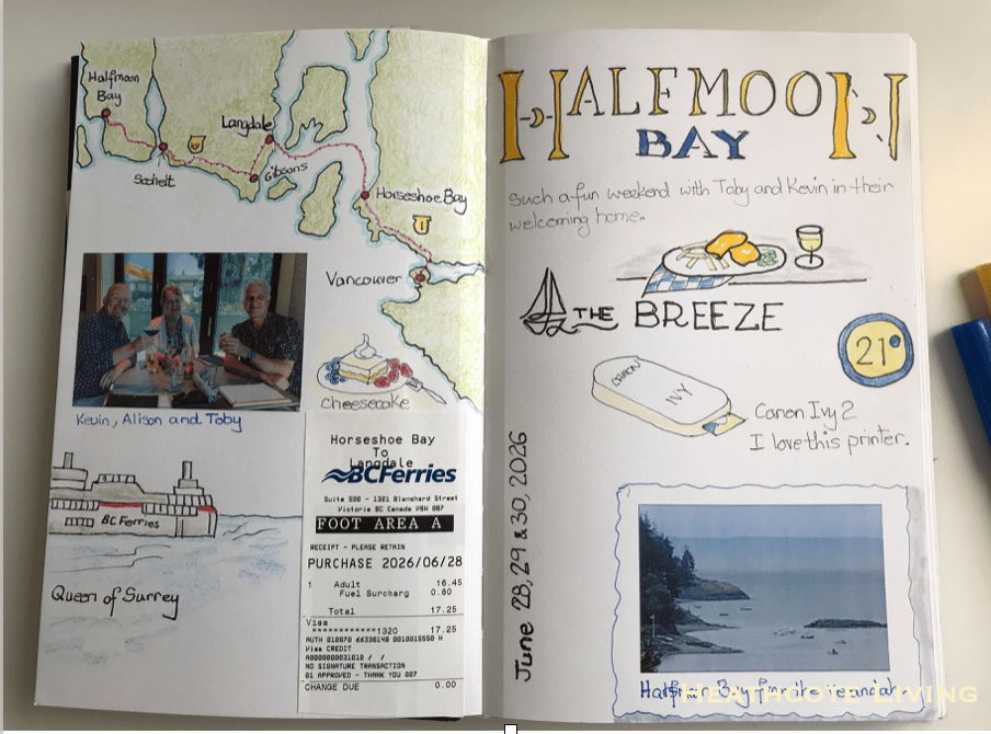 Halfmoon Bay Travel Journal Page