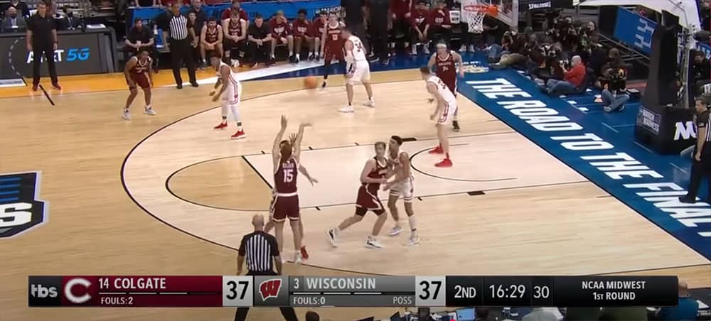 Tucker shooting against Wisconsin