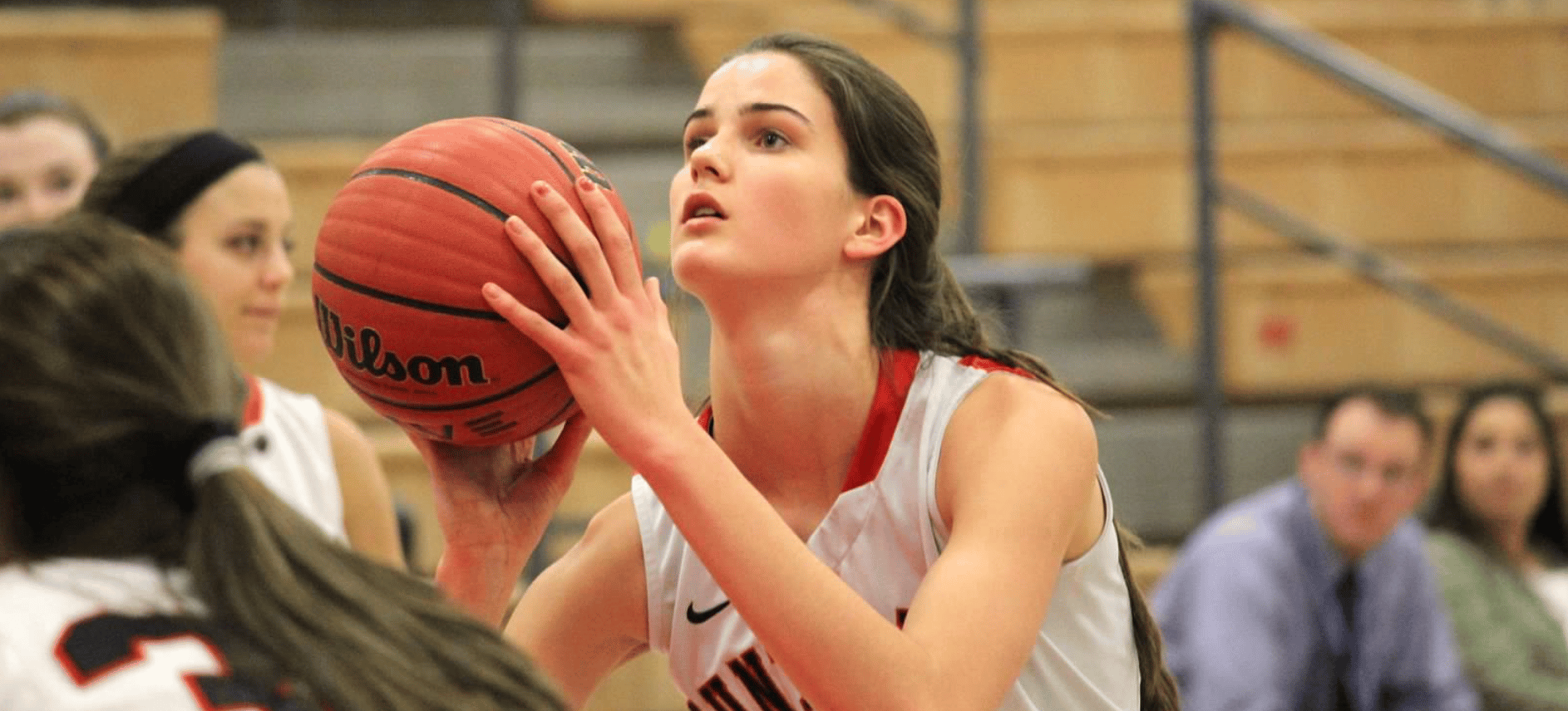 Tess shooting free throws