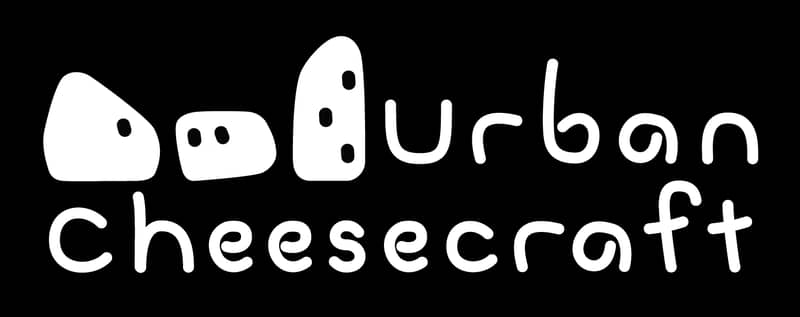 black and white urban cheesecraft logo