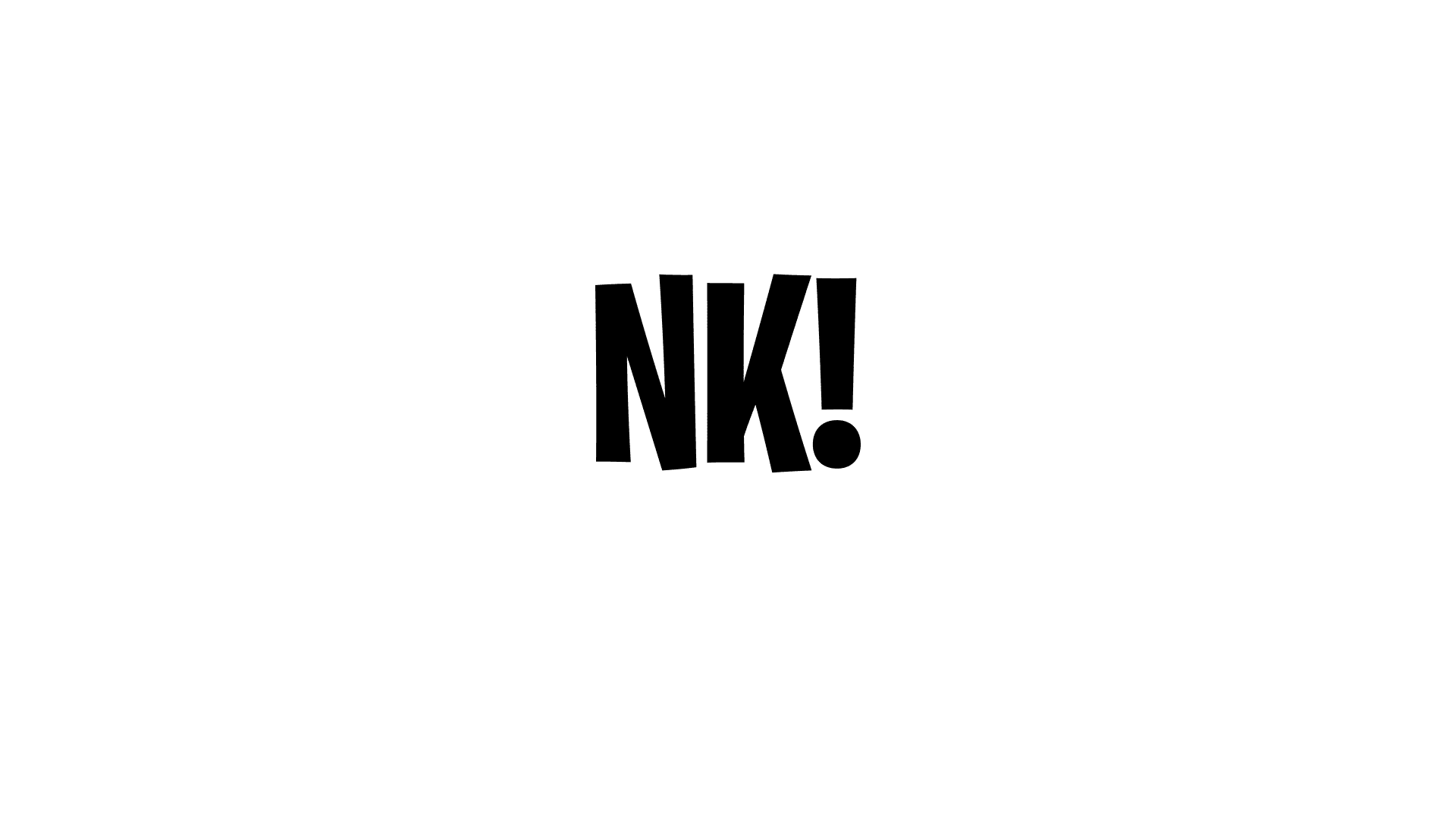 A playful monogram saying “NK!”