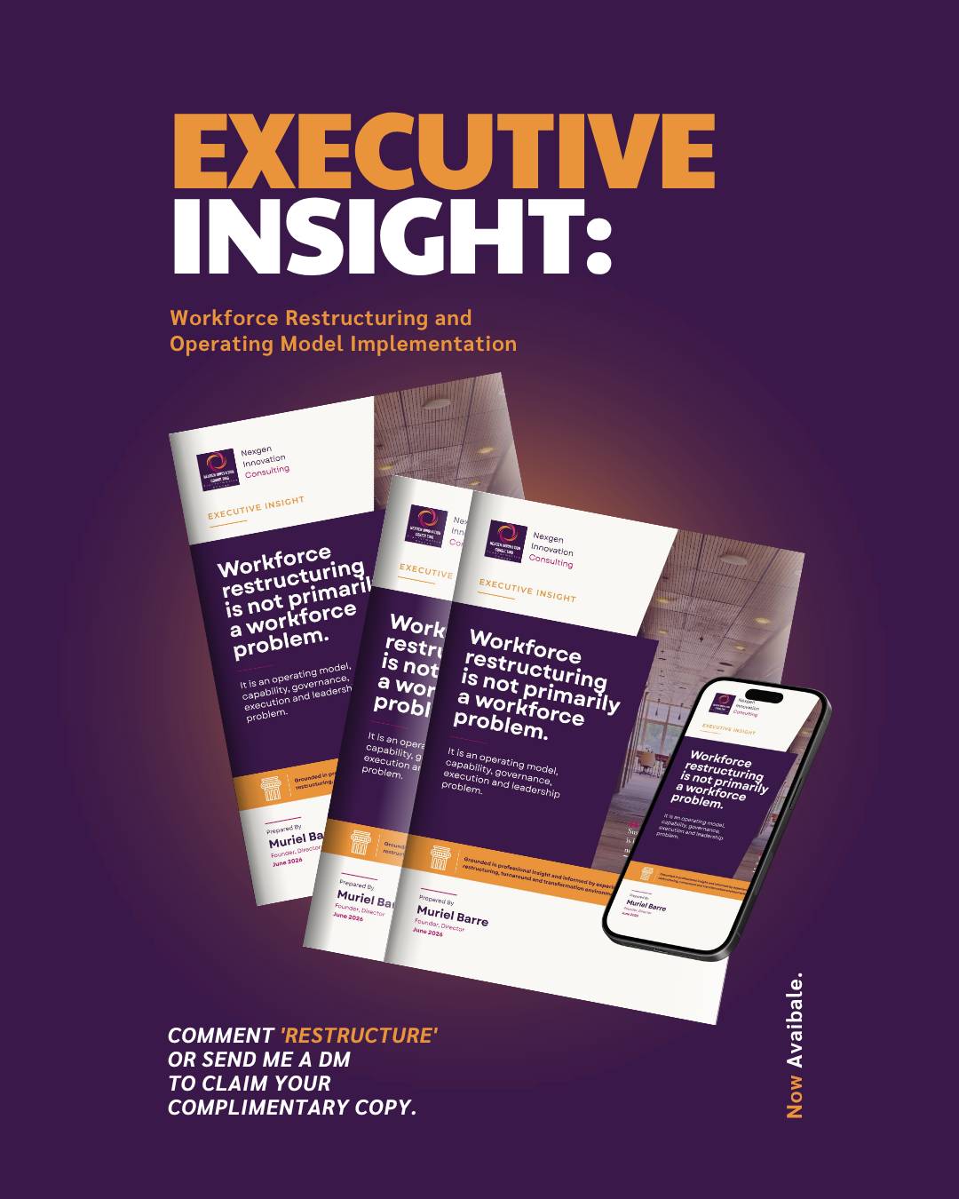 Poster of Executive Insight: Workforce Restructuring and Operating Model Implementation E-book