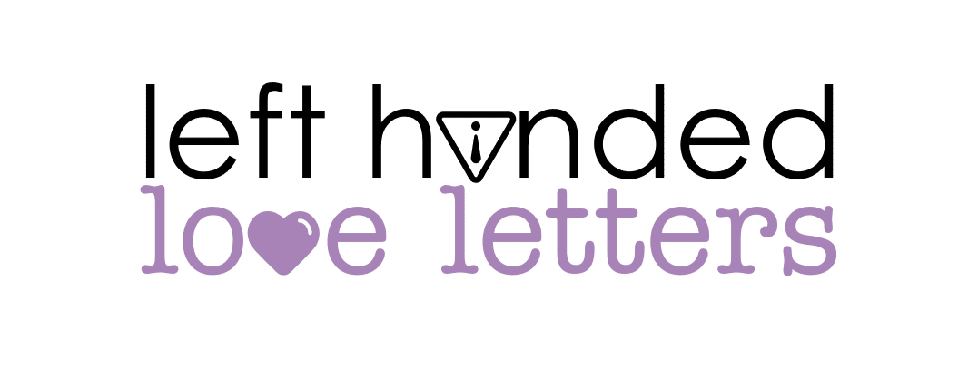 the left hvnded logo, the 'v' is stylized as an upside caution sign, and the 'v' in love letters is stylized to be a heart