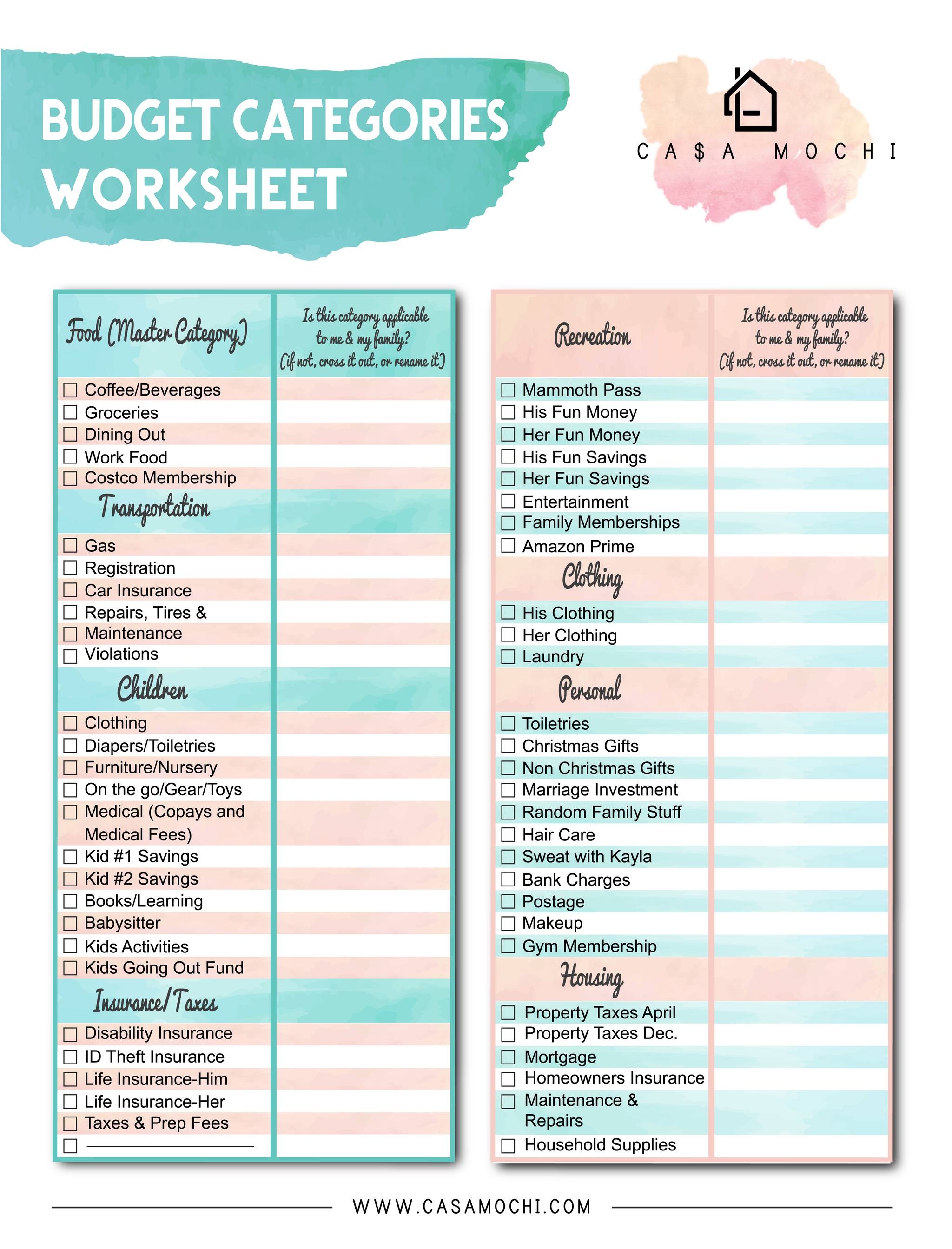 household budget worksheet dave ramsey