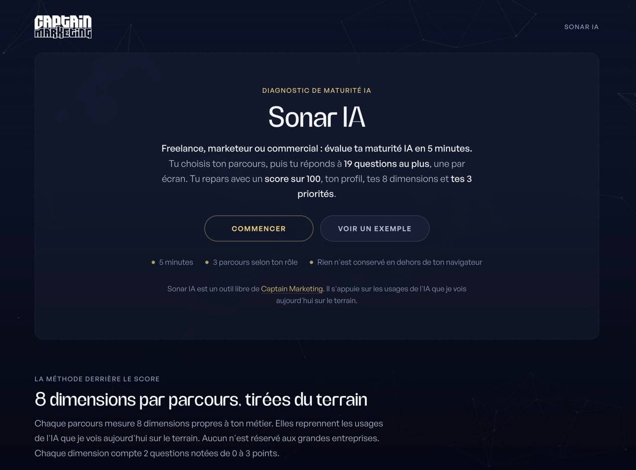 Sonar IA : Ton diagnostic de maturité IA