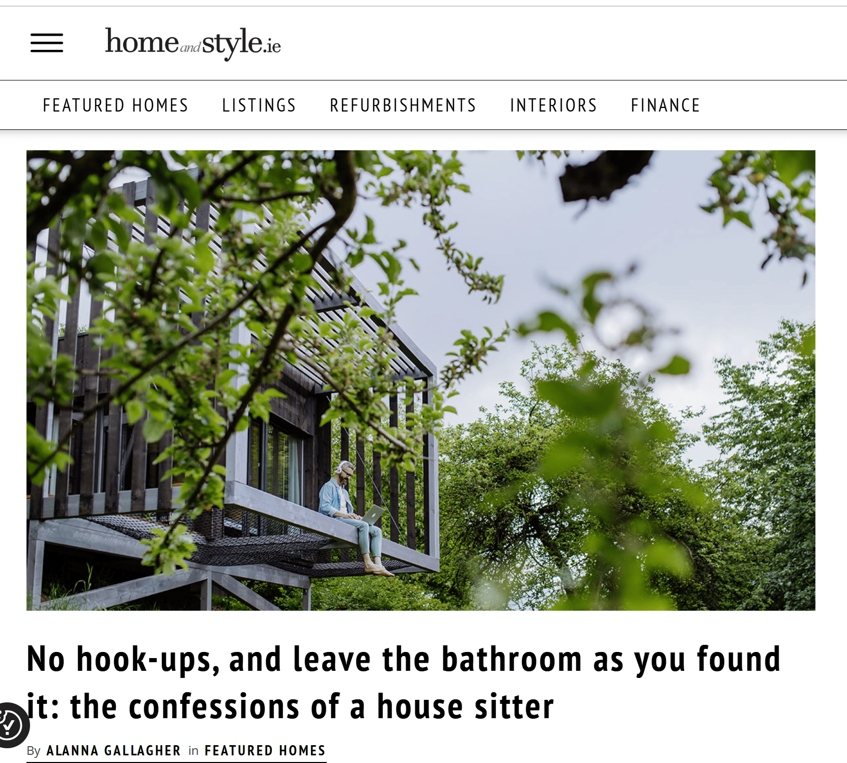 HomeandStyle online magazine feature MindMyHome.ie